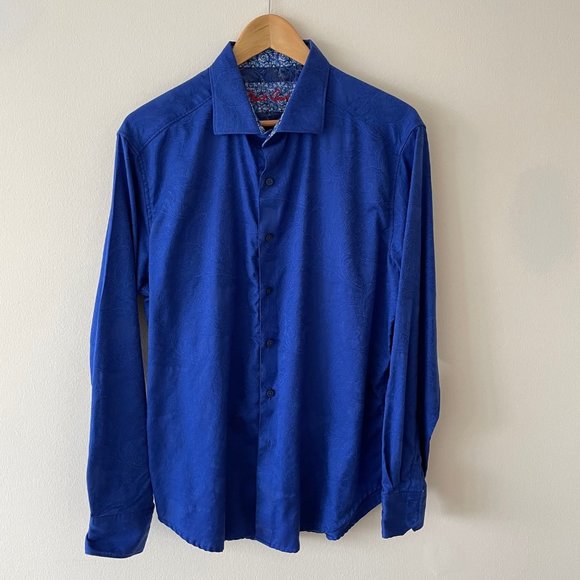 Robert Graham Sport Shirt - Blue - Large Classic Fit - Picture 1 of 6